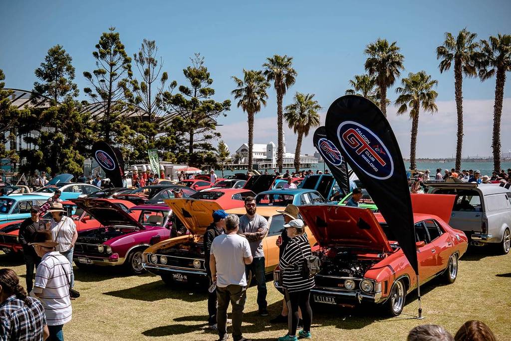 classic cars on display at Geelong Revival Motoring Festival