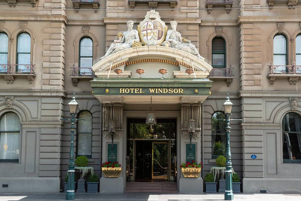 outside the entrance of Hotel Windsor