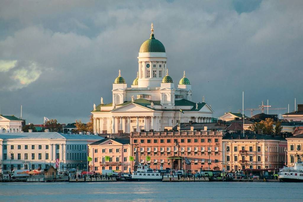 Helsinki Cathedral during sunset