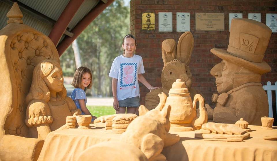 Curiouser And Curiouser! A 2.5 Kilometre Sand Sculpture Trail Inspired By Alice In Wonderland Is Now Winding Along The Murray River