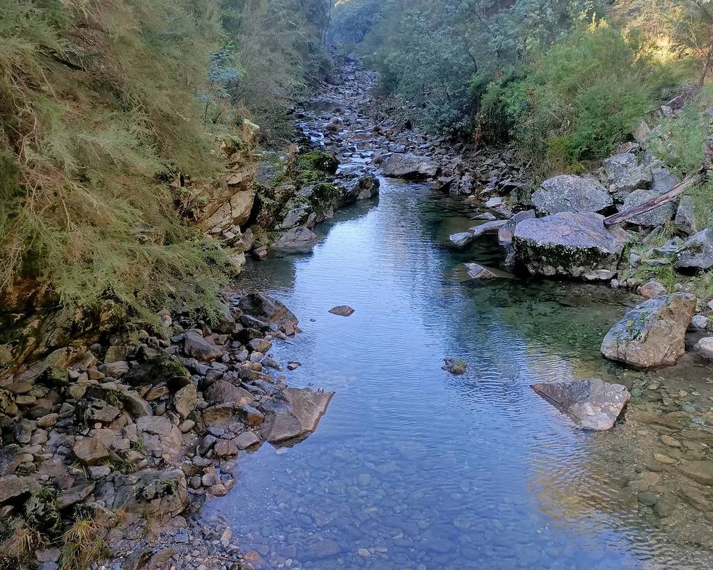 calm waters of Kiewa River on Mount Beauty