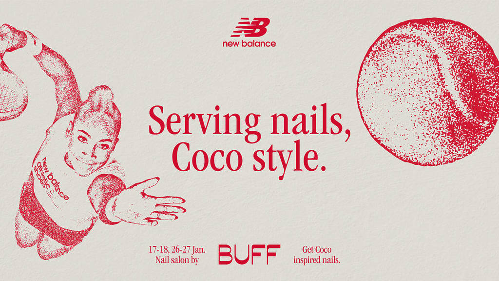 promotional poster for Coco Gauff nail art experience