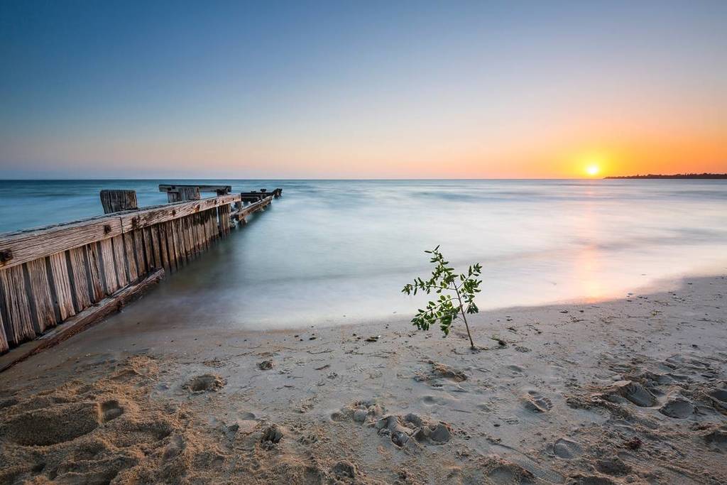 remains of an old jetty at Mentone Beach