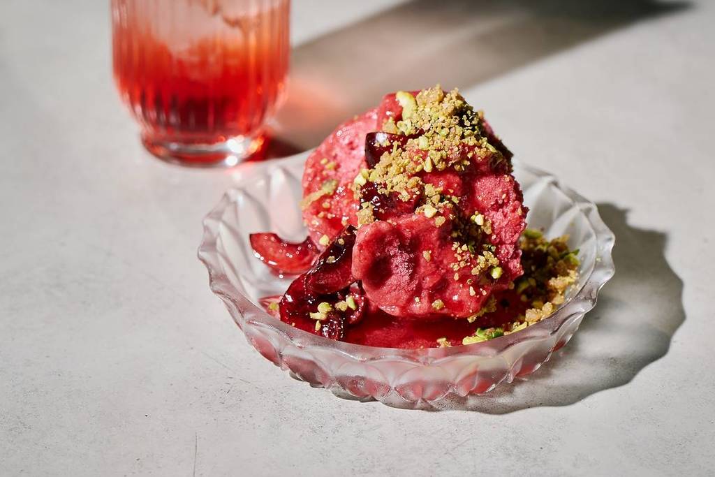 sorbet and cocktail at Figlia