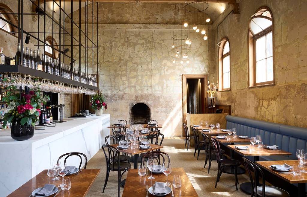 inside the dining room of Ciao Cielo