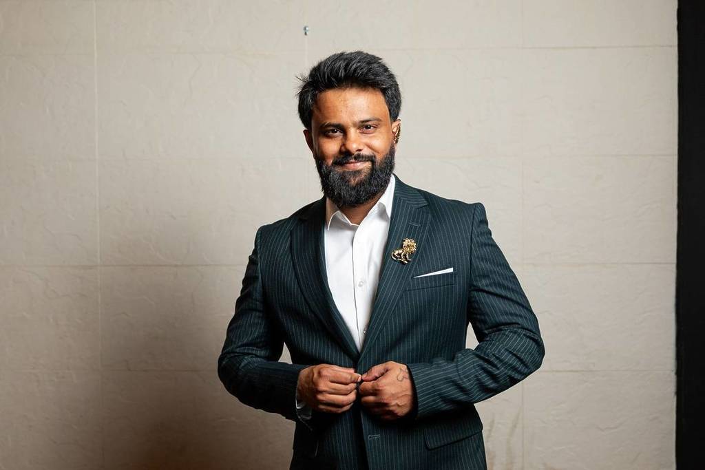Owner Arjun Reddy pictured in suit