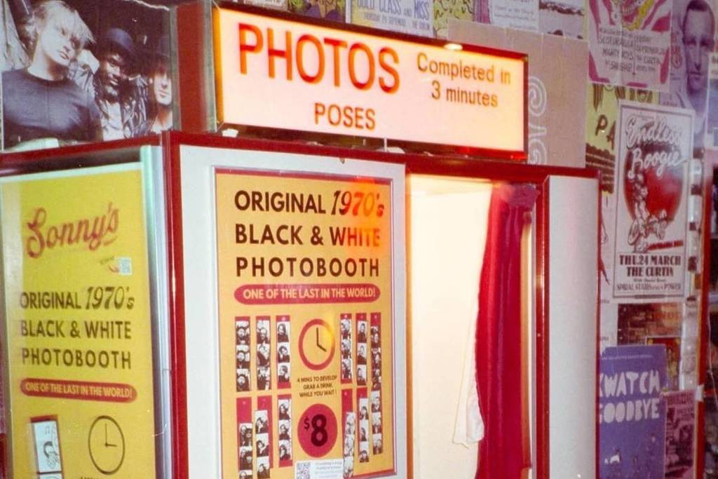the photobooth at The Curtin
