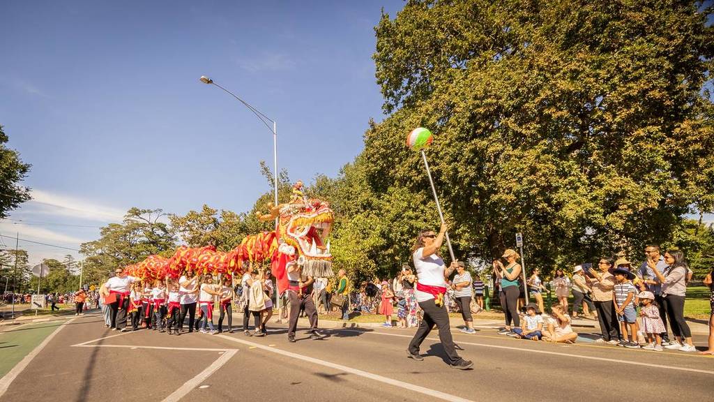 dragon procession parade in Ballarat