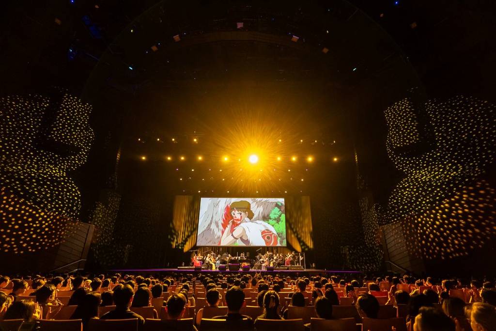 Crowd watching studio ghibli original symphony