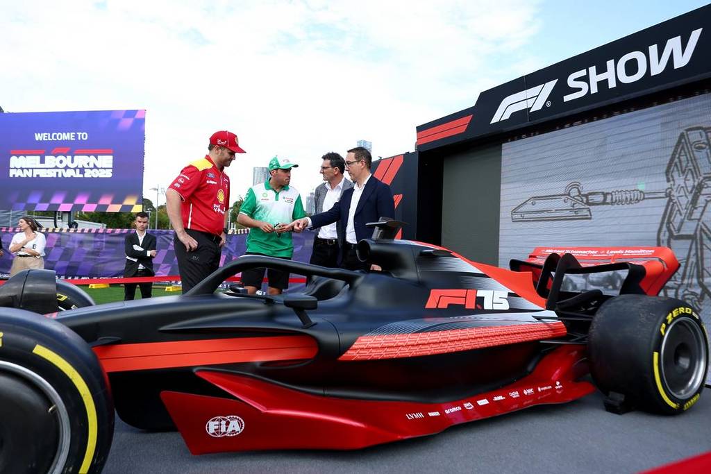 a show car at the F1 Melbourne Fan Festival