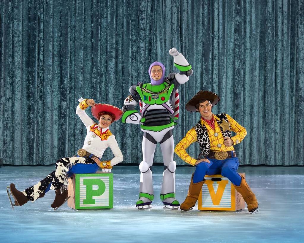 Jessie, Buzz Lightyear and Woody at Disney on Ice