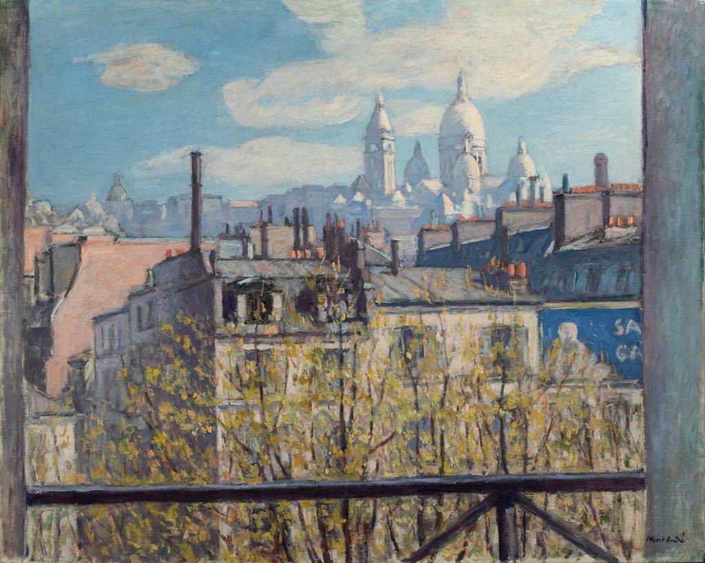 painting of a view of Montmartre by Albert André