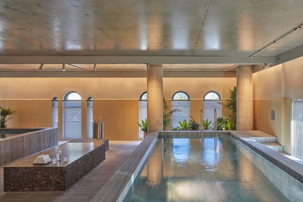 the bathhouse at The Commons Health Club