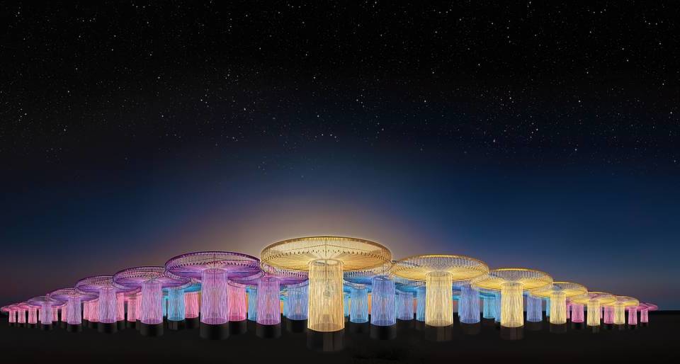 A World-First Light Installation Inspired By The Humble Hills Hoist Will Soon Illuminate The Dunes Near Mildura