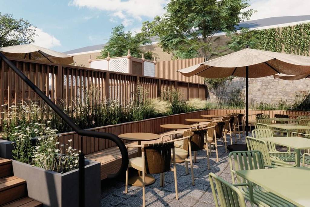 render of beer garden at Yarra Valley Grand Hotel