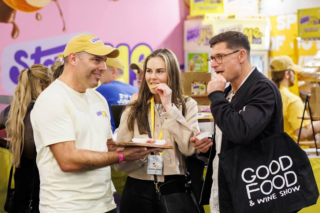 people tasting something at the Good Food & Wine Show