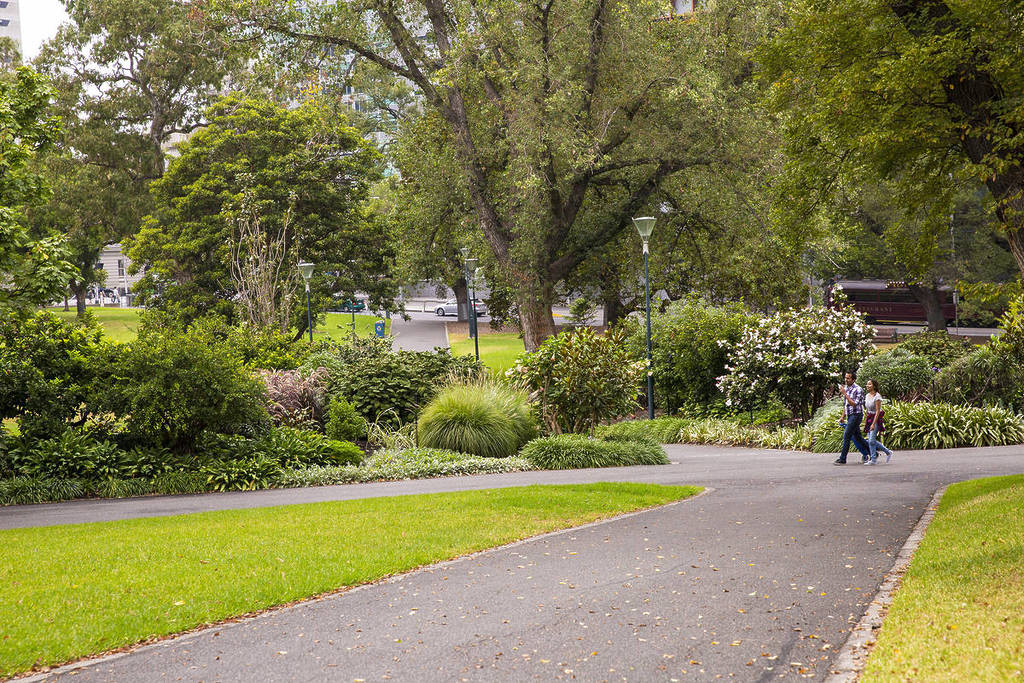 walking trail through Flagstaff Gardens
