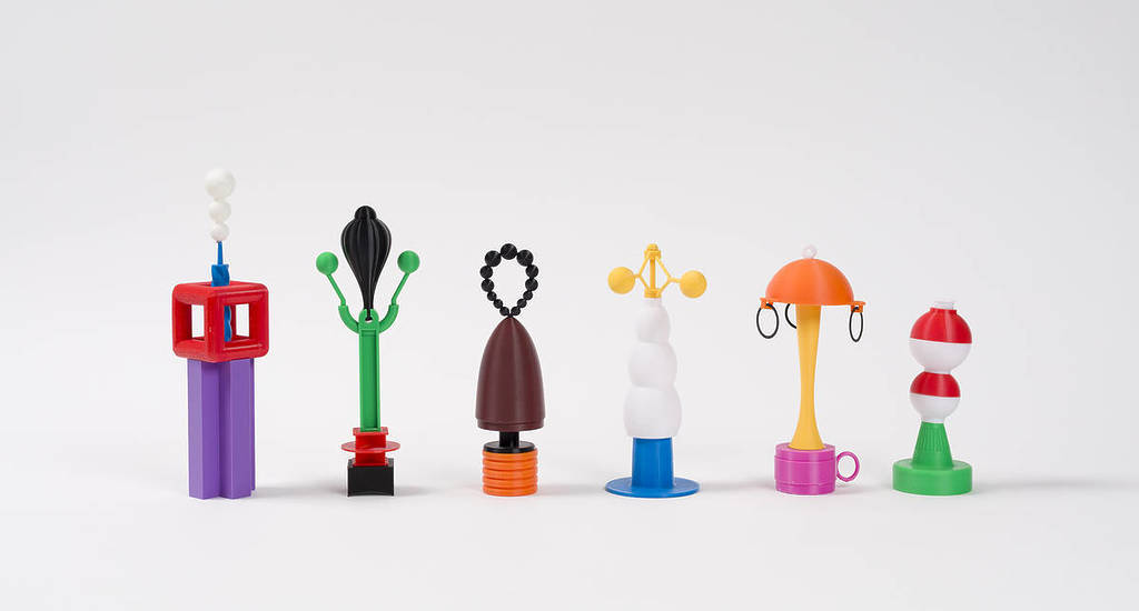 colourful pieces to make an abstract chess set by Louise Paramor
