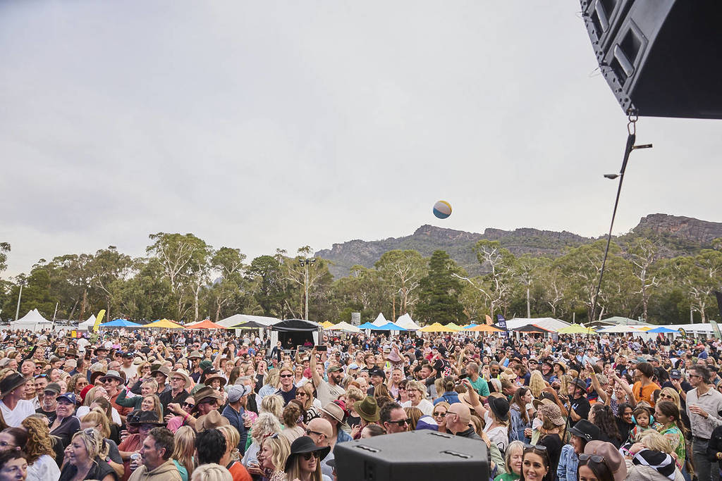 crowd listening to music at Grampians Grape Escape