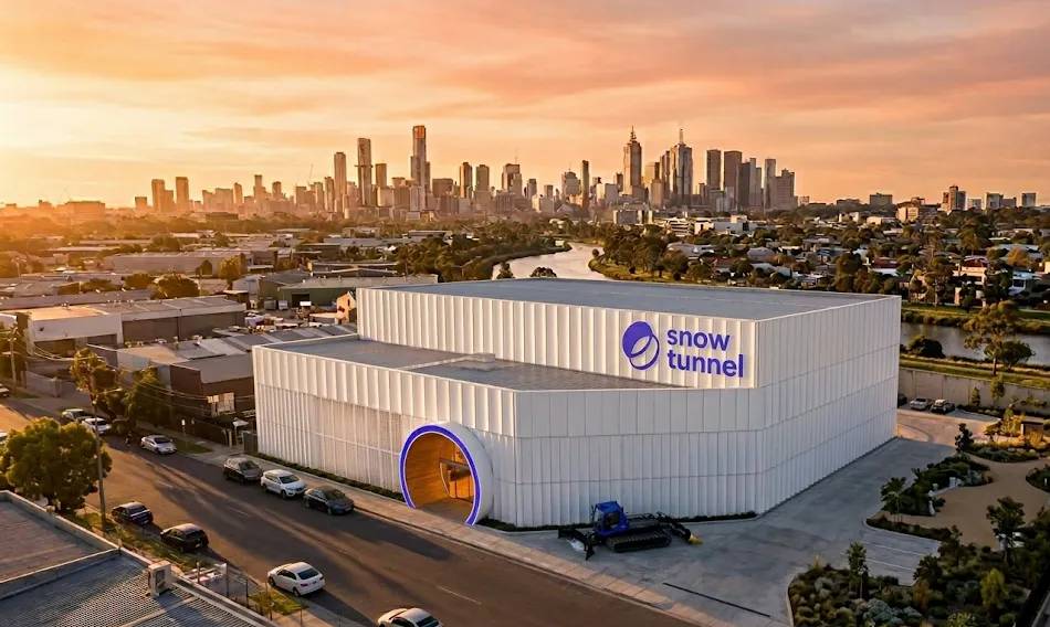 Melbourne exterior of snow tunnel