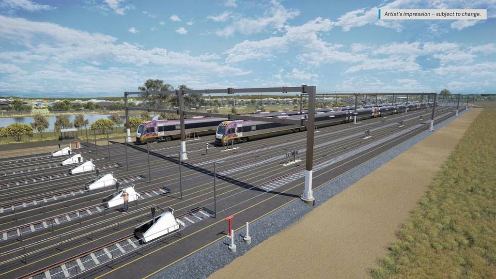 render of the stabling yard in Cobblebank