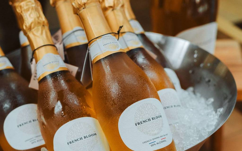 bottles of French Bloom alcohol-free sparkling wine