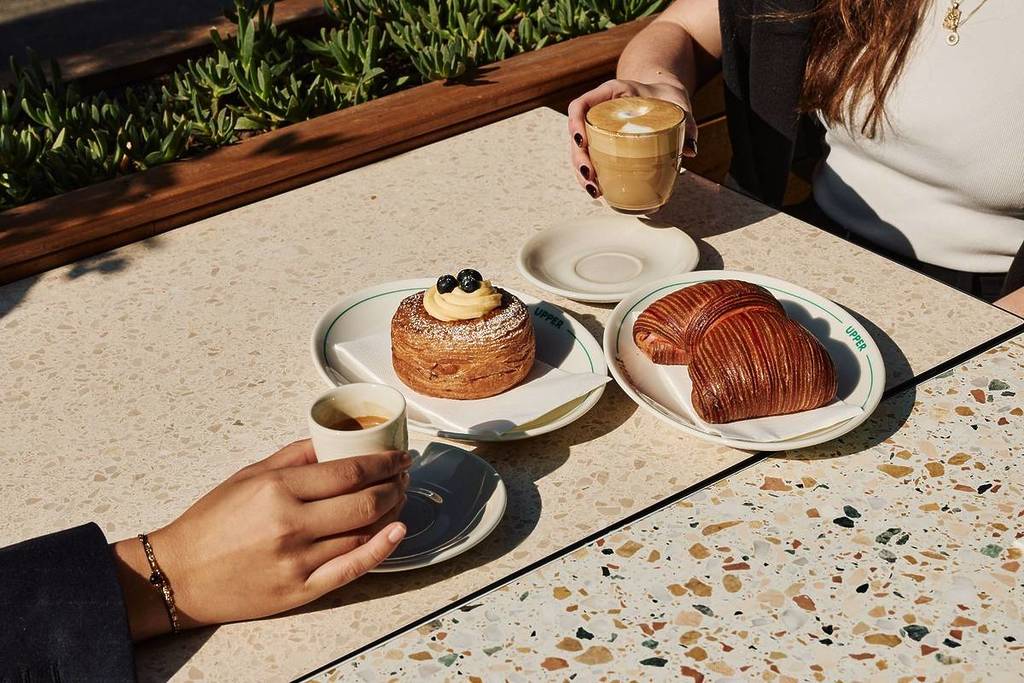 baked goods and coffee at upper middle south melbourne