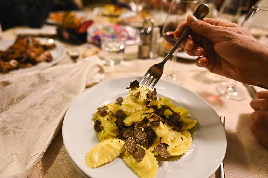 truffles over a pasta dish, which you might be able to try at the Noojee Truffle Festival