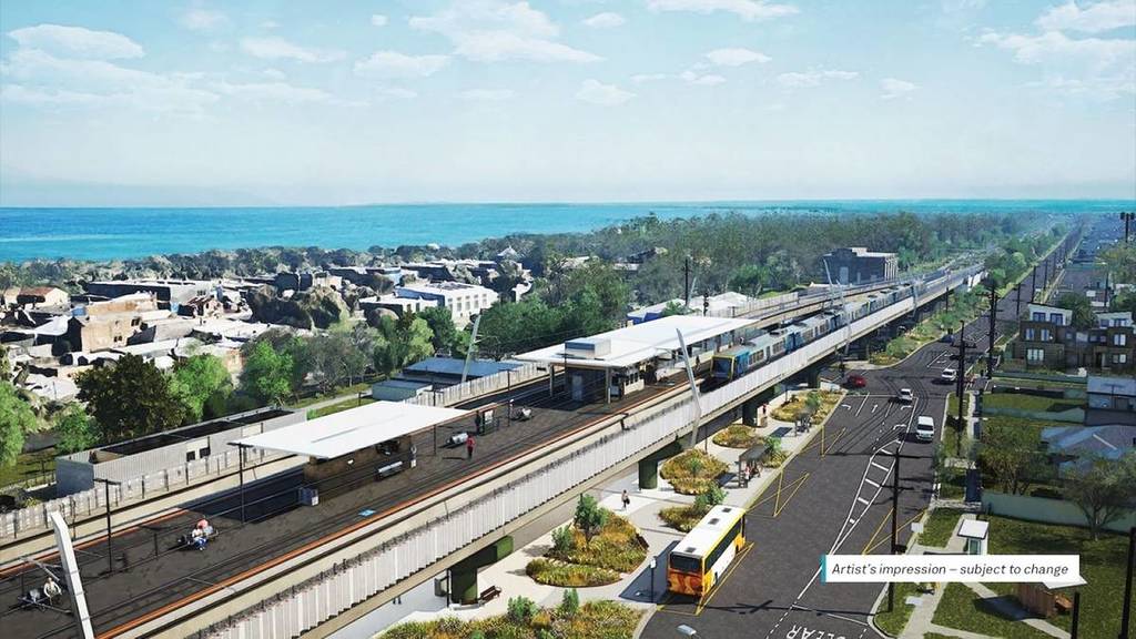 seaford station aerial melbourne