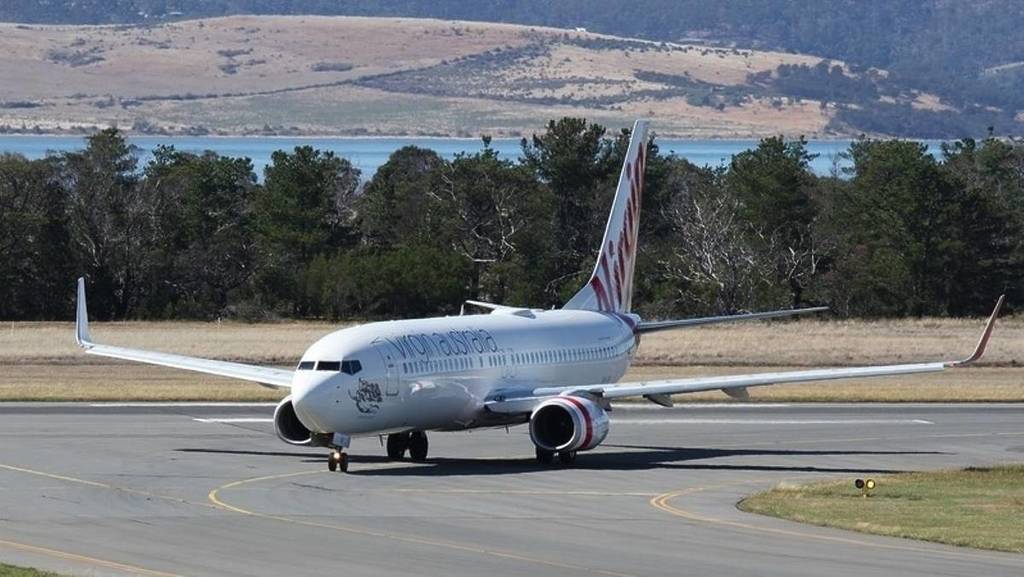 virign australia flight to tasmania