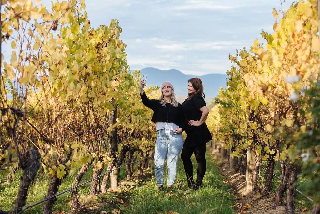 girls at vineyard in the yarra valley