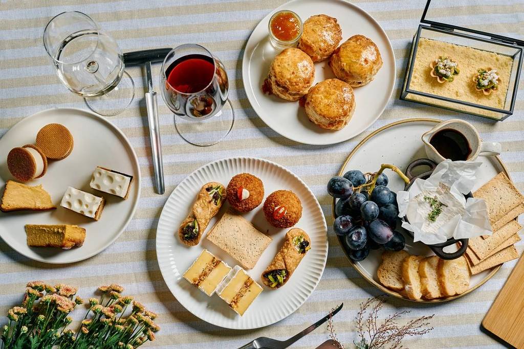 high cheese dishes viewed from above