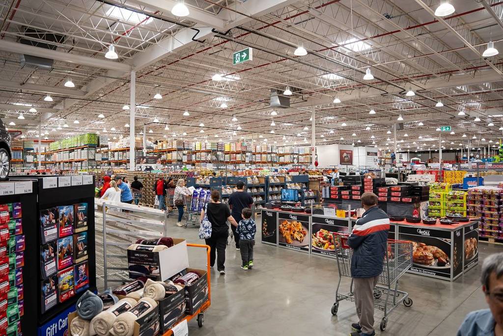 customers shopping inside a Costco