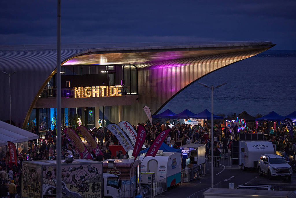 people gathered for Nightide in Queenscliff