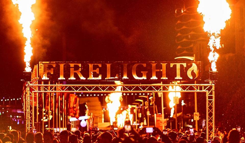 The free Firelight Festival will ignite Docklands once more, returning with a laser light show spanning almost 90 metres