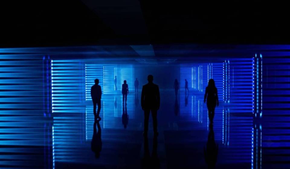 A pitch-black industrial space in Melbourne is hosting an audio-visual experience for one night only this week