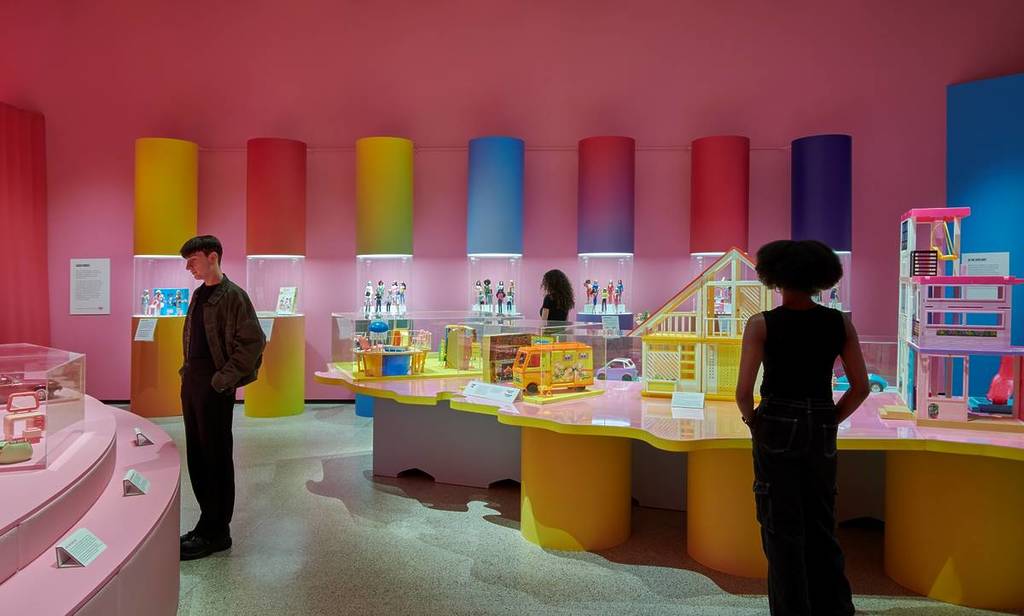 people in the Barbie exhibition