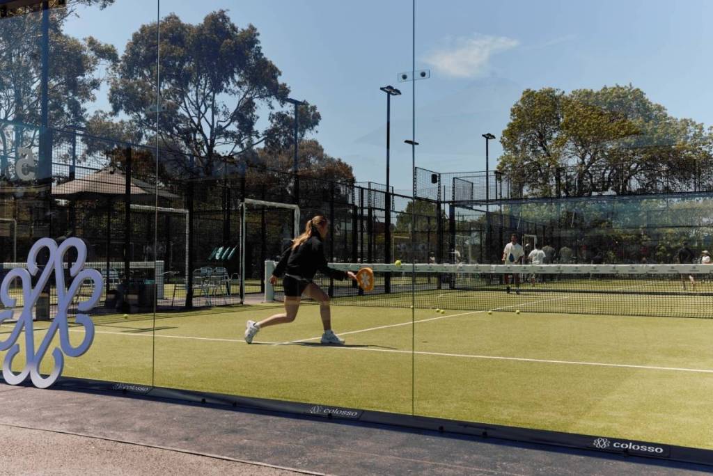 someone playing padel
