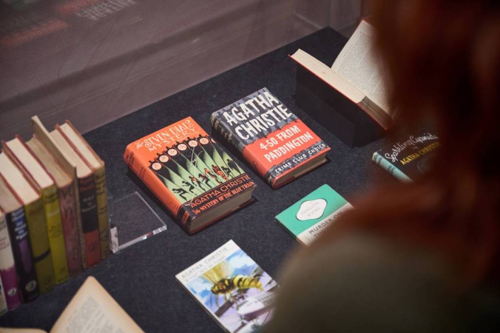 Agatha Christie books on display at World of the Book exhibition