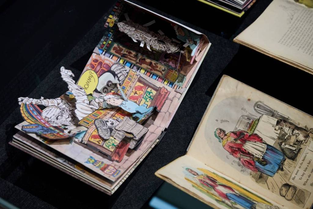 colourful moving or pop-up book at World of the Book exhibition