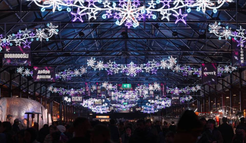 This winter night market in Melbourne has transformed for Christmas in July, with a walk-in snow globe, carollers, live ice sculpting and more