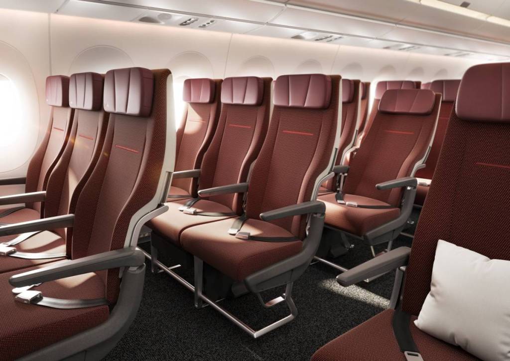 economy seat on a Project Sunrise Qantas plane