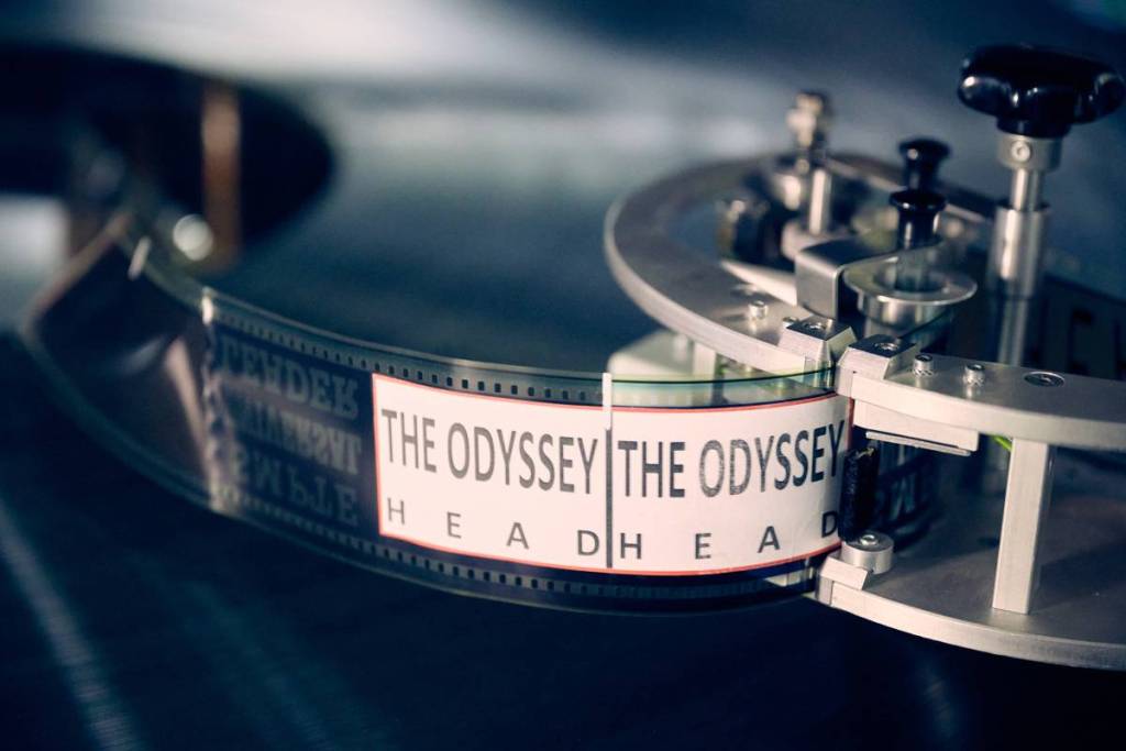 close up of The Odyssey film print at IMAX Melbourne