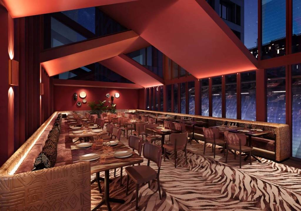 Meat & Wine Co's dining area
