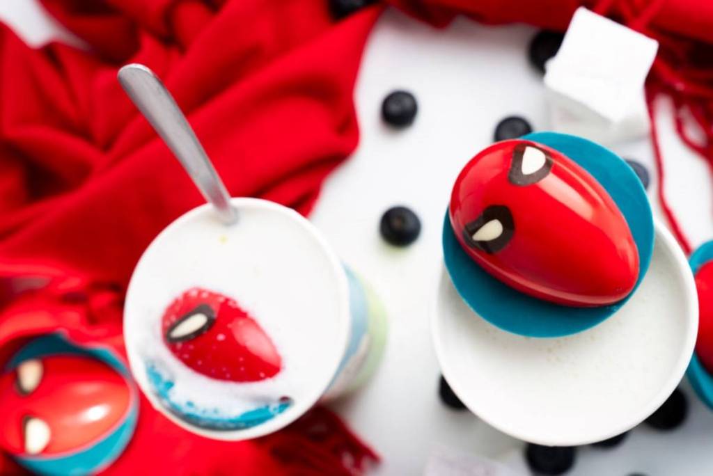 Spider-Man inspired hot chocolate
