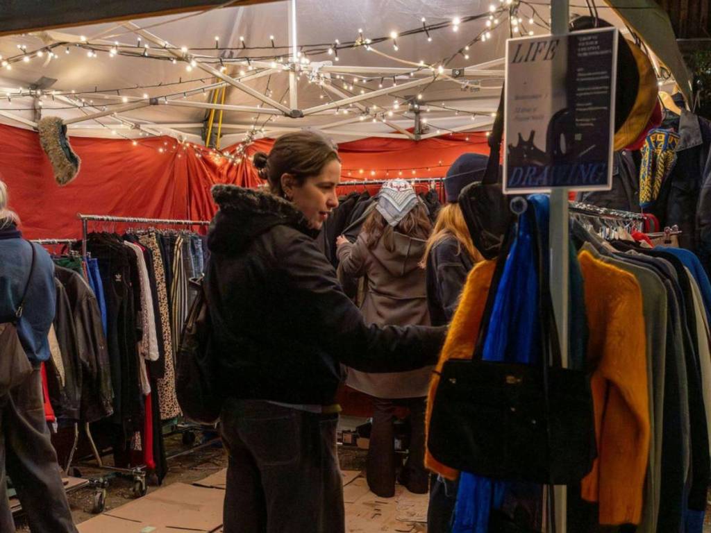Shop for clothing at CERES Twilight Winter Market in Merri Creek