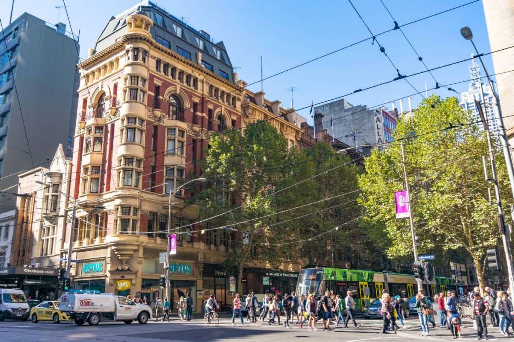 Collins street in Melbourne CBD, where the parking trial is taking place