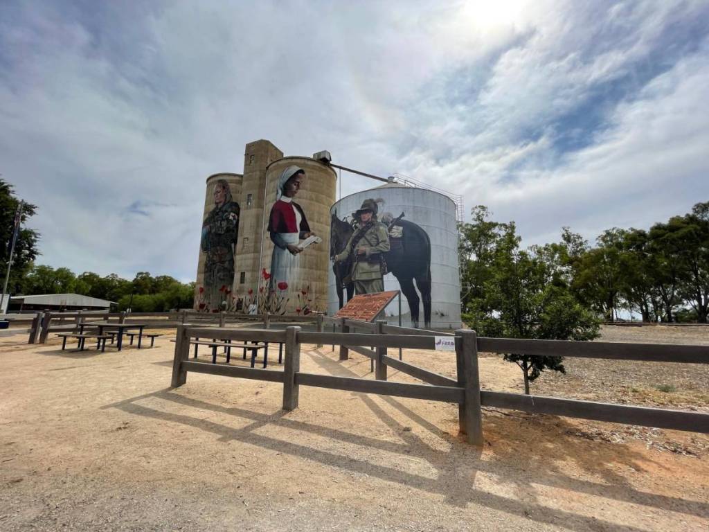 artwork on a silo in Victoria