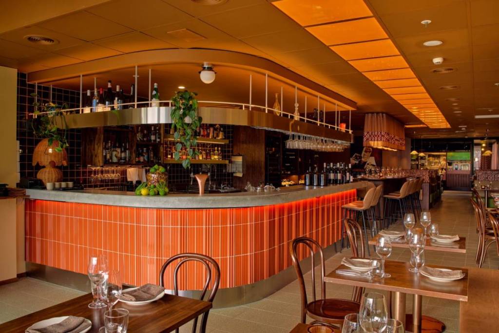 front bar at Mr Vincenzo's in Esplanade at Mornington Peninsula, near Melbourne