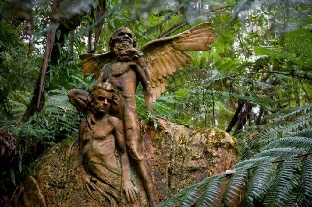 winged man sculpture at William Ricketts Sanctuary